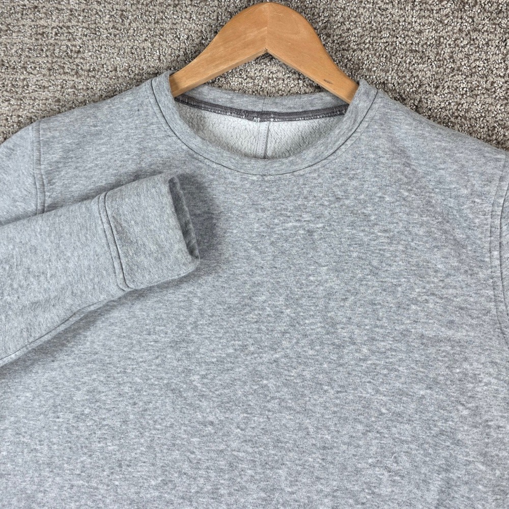 Lululemon Grey Crewneck Duel Size Zip Pockets Sweatshirt Pullover Women Size 8